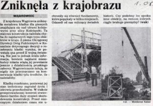 Kładka nad torami w Wągrowcu w rozbiórce